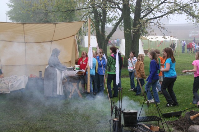 Living history days - cooking for the regiment